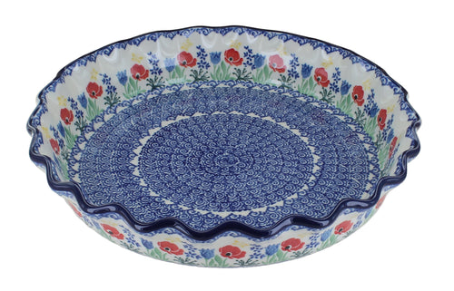 Polish Pottery Memory Garden Pie Plate