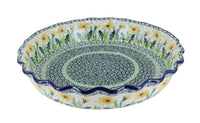Polish Pottery Dandelion Pie Plate