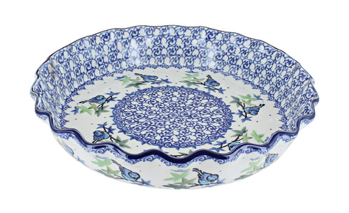 Polish Pottery Mockingbird Pie Plate