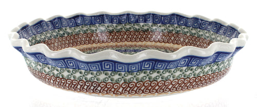 Athena Pie Plate Polish Pottery