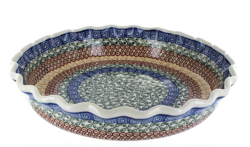Athena Pie Plate Polish Pottery