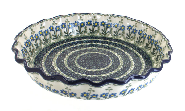 Blue Posy Pie Plate