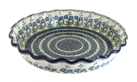 Polish Pottery Blue Posy Pie Plate