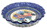 Polish Pottery Summer Blooms Pie Plate