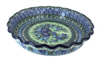 Polish Pottery Sapphire Fields Pie Plate