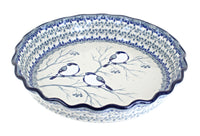 Polish Pottery Bluebird Pie Plate