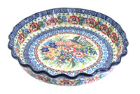 Polish Pottery Hummingbird Pie Plate