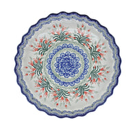 Polish Pottery Overhead Shot Spring Tulip Torte Plate