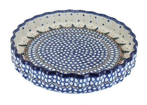 Polish Pottery Rustic Pines Torte Plate