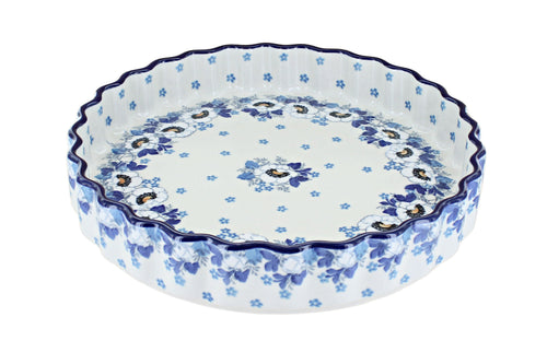 Polish Pottery Georgia Blue Torte Plate