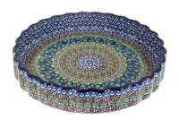 Polish Pottery Mardi Gras Torte Plate