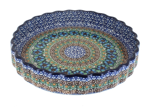 Polish Pottery Mardi Gras Torte Plate