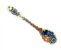 Polish Pottery Garden Butterfly Sugar Spoon