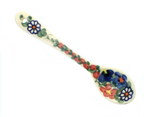 Polish Pottery Garden Butterfly Sugar Spoon