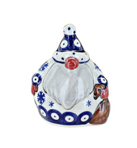 Polish Pottery Snowflake Small Santa Figurine