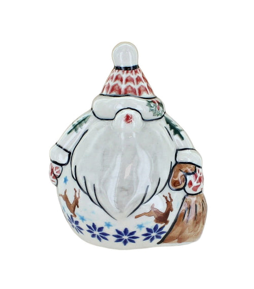 Polish Pottery Winter Walk Small Santa Firgurine