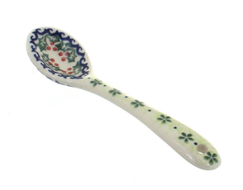 Polish Pottery Reindeer Delight Sugar Spoon