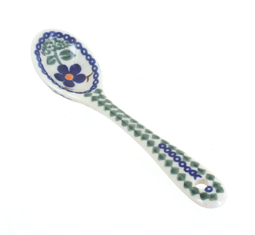 Polish Pottery Aztec Flower Sugar Spoon
