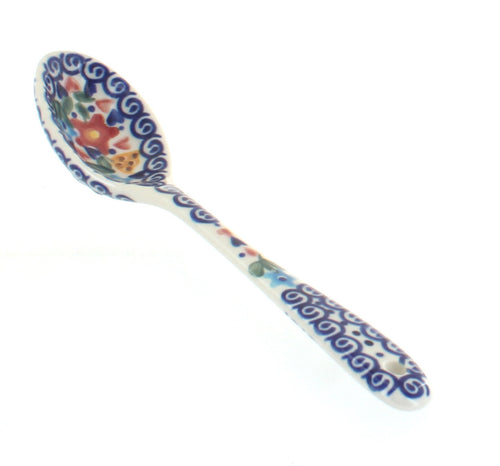 Polish Pottery Butterfly Soup Spoon