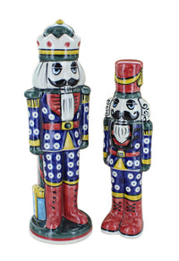 Classic Christmas Nutcracker Figurine Set Polish Pottery
