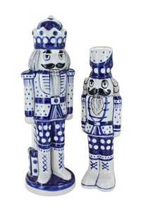 Winter White Nutcracker Figurine Set Polish Pottery