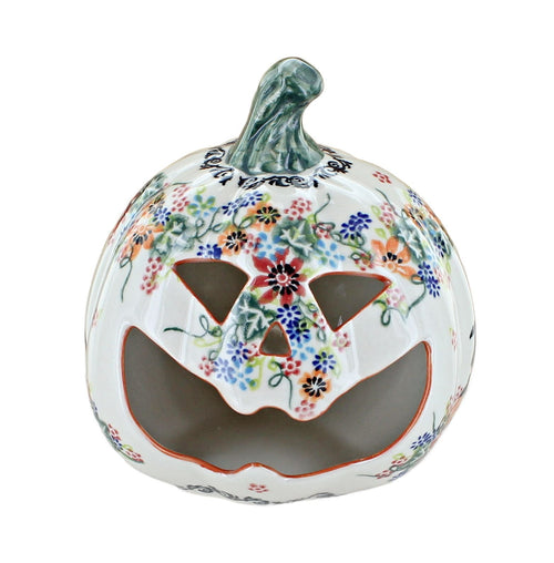 Polish Pottery Frightful Friends Pumpkin Luminary