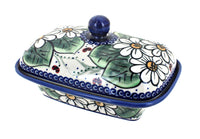 Polish Pottery Ladybug Butter Tub