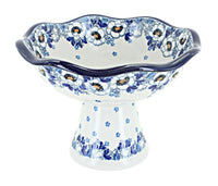 Polish Pottery Georgia Blue Small Pedestal Dish