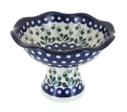Polish Pottery Alyce Small Pedestal Dish