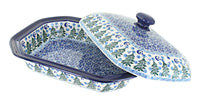 Evergreen Magic Medium Covered Baker Polish Pottery