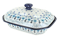 Polish Pottery Celeste Medium Covered Baker