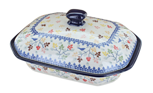 Polish Pottery Autumn Grove Medium Covered Baker
