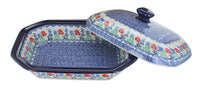 Memory Garden Medium Covered Baker Polish Pottery