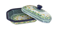 Dandelion Medium Covered Baker Polish Pottery