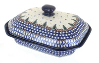 Polish Pottery Rustic Pines Medium Covered Baker