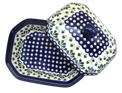 Alyce Medium Covered Baker Polish Pottery