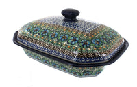 Polish Pottery Mardi Gras Medium Covered Baker