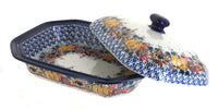 Harvest Bounty Medium Covered Baker Polish Pottery