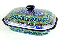 Mardi Gras Medium Covered Baker Polish Pottery