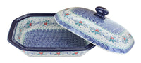 December Joy Medium Covered Baker Polish Pottery