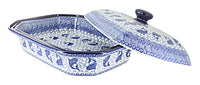 Mosaic Beach Large Covered Baker Polish Pottery