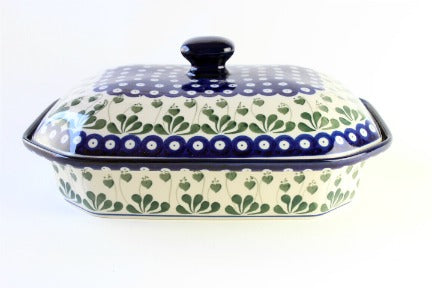 Alyce Large Covered Baker Polish Pottery