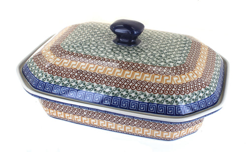 Polish Pottery Athena Large Covered Baker