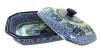 Sapphire Fields Large Covered Baker Polish Pottery
