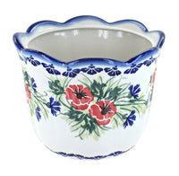 Polish Pottery Cherry Red Bouquet Planter