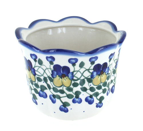 Polish Pottery Pansies Planter