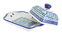 Garden Tulip Butter Dish Polish Pottery
