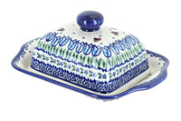 Polish Pottery Garden Tulip Butter Dish