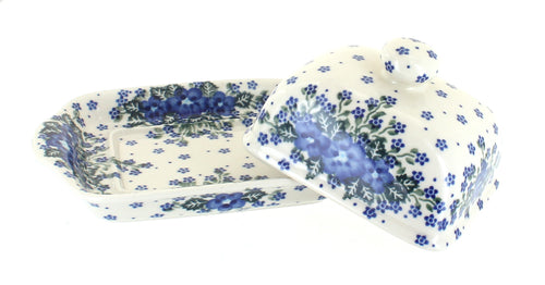 Melanie Square Butter Dish Polish Pottery