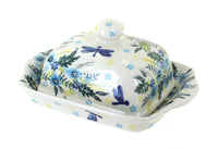 Polish Pottery Alyssa Square Butter Dish